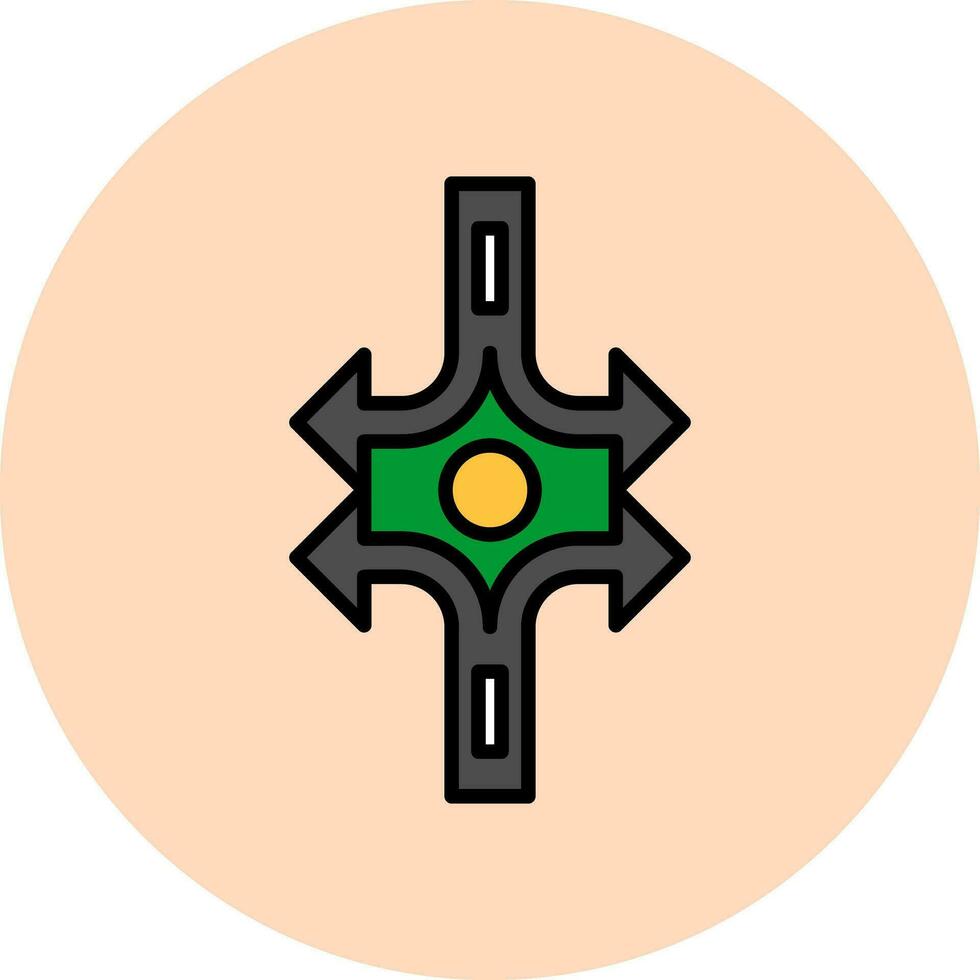 Crossroad Vector Icon