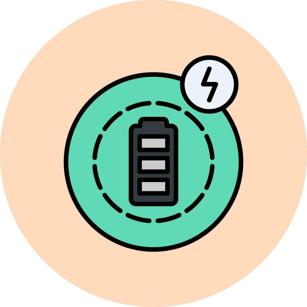 Wireless Charging Vector Icon