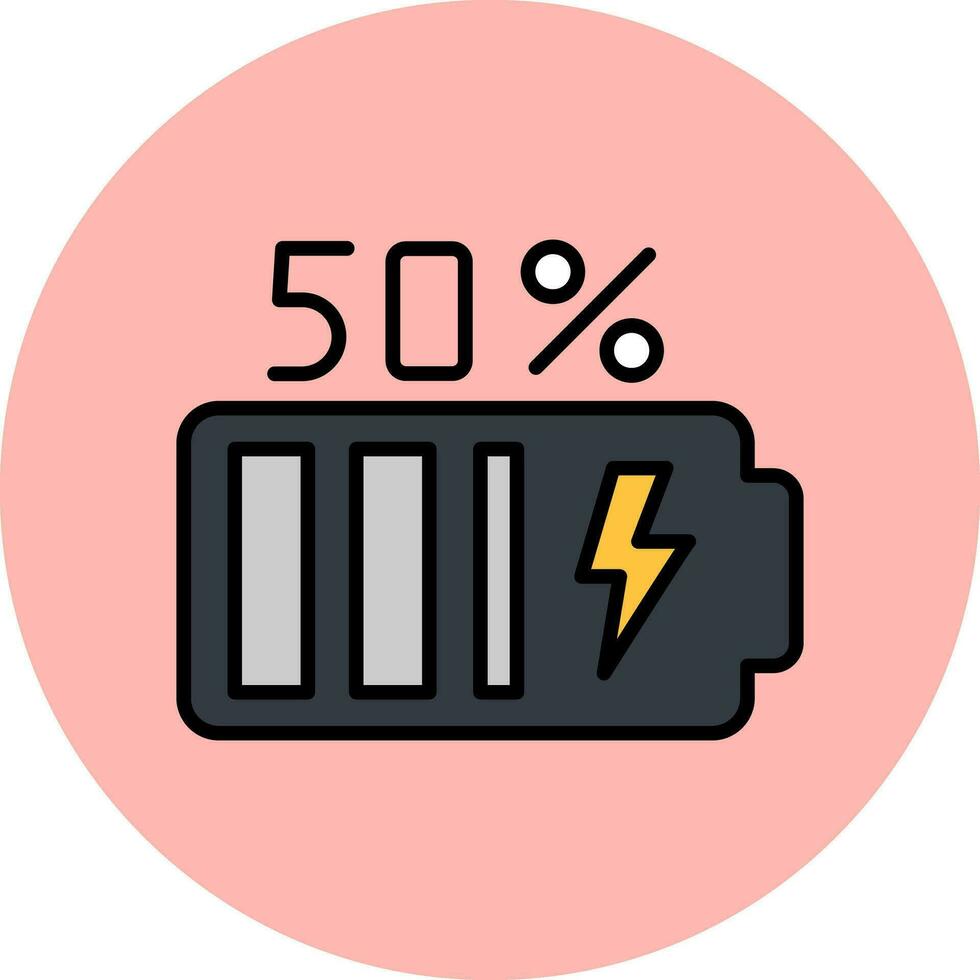 50 Percent Vector Icon