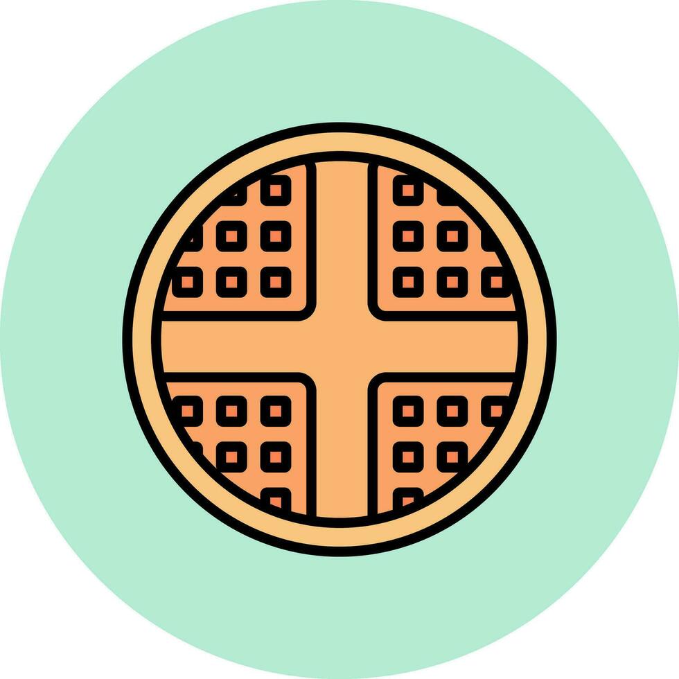 Waffle Vector Icon