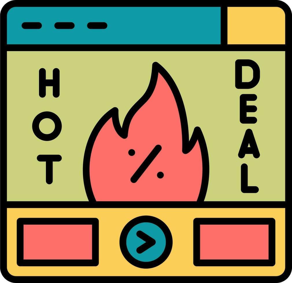 Hot Deal Vector Icon