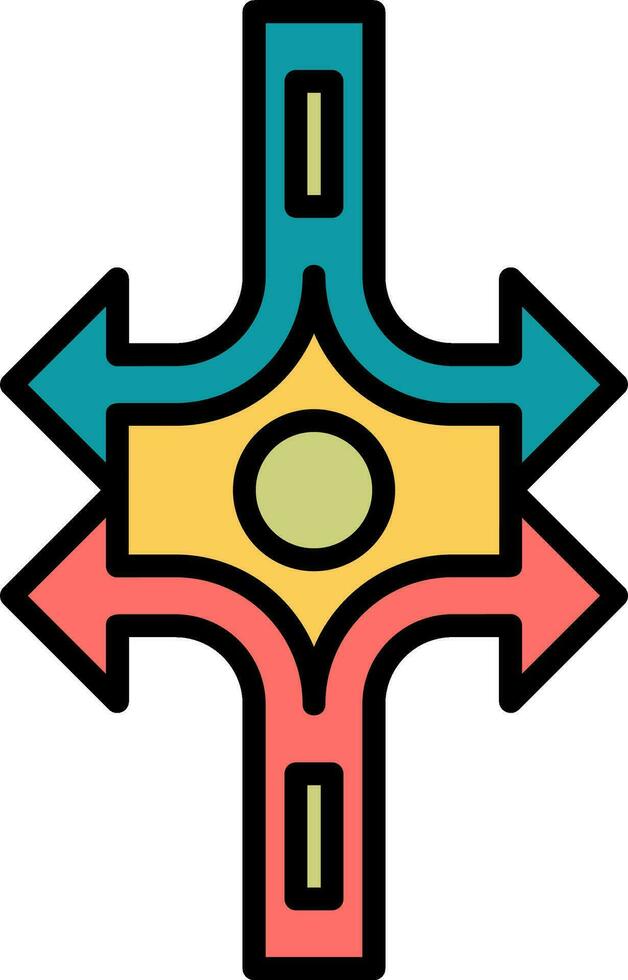 Crossroad Vector Icon