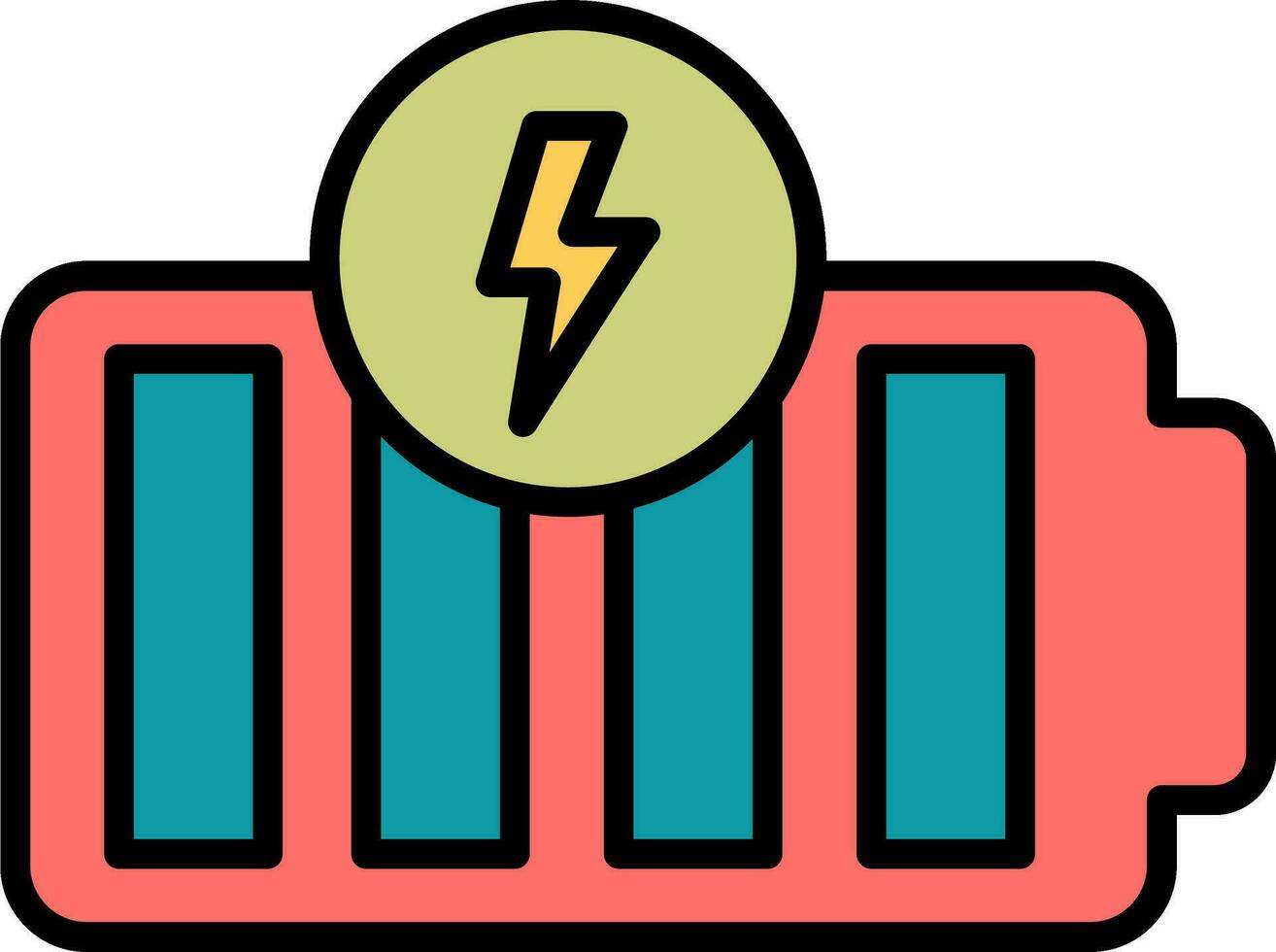 icono de vector de batería completa