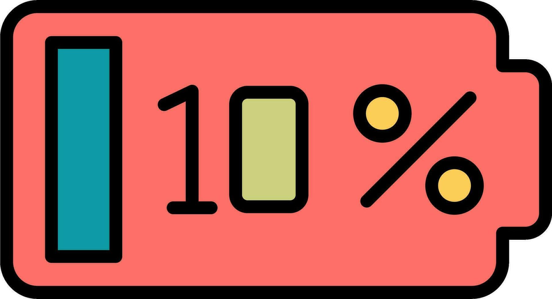 10 Percent Vector Icon
