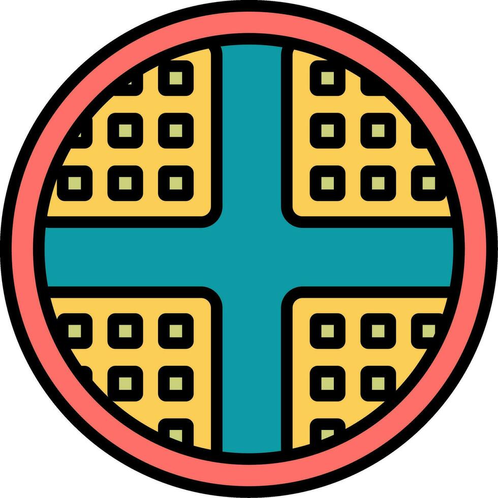 Waffle Vector Icon
