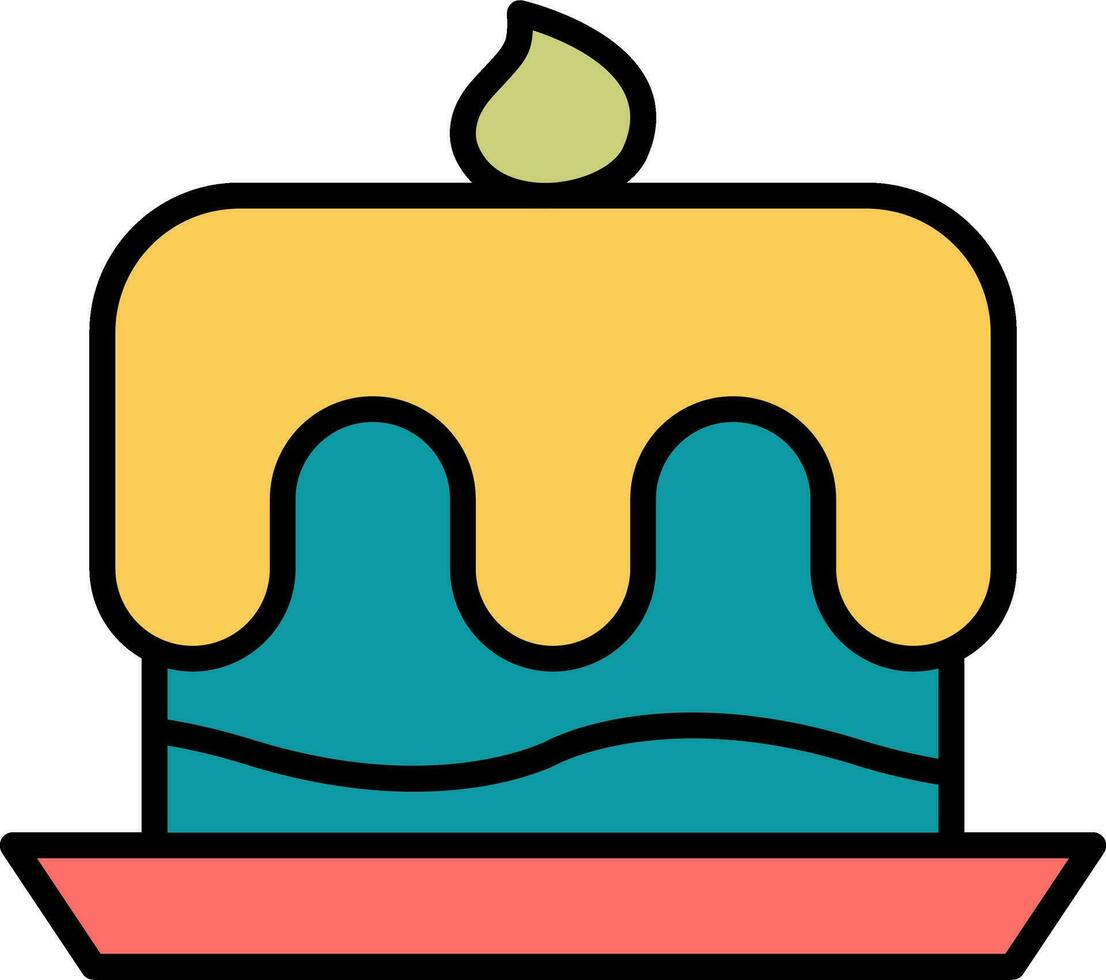 icono de vector de pastel de cumpleaños