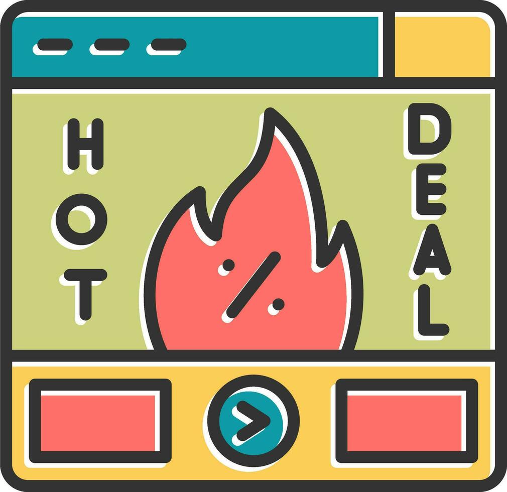 Hot Deal Vector Icon