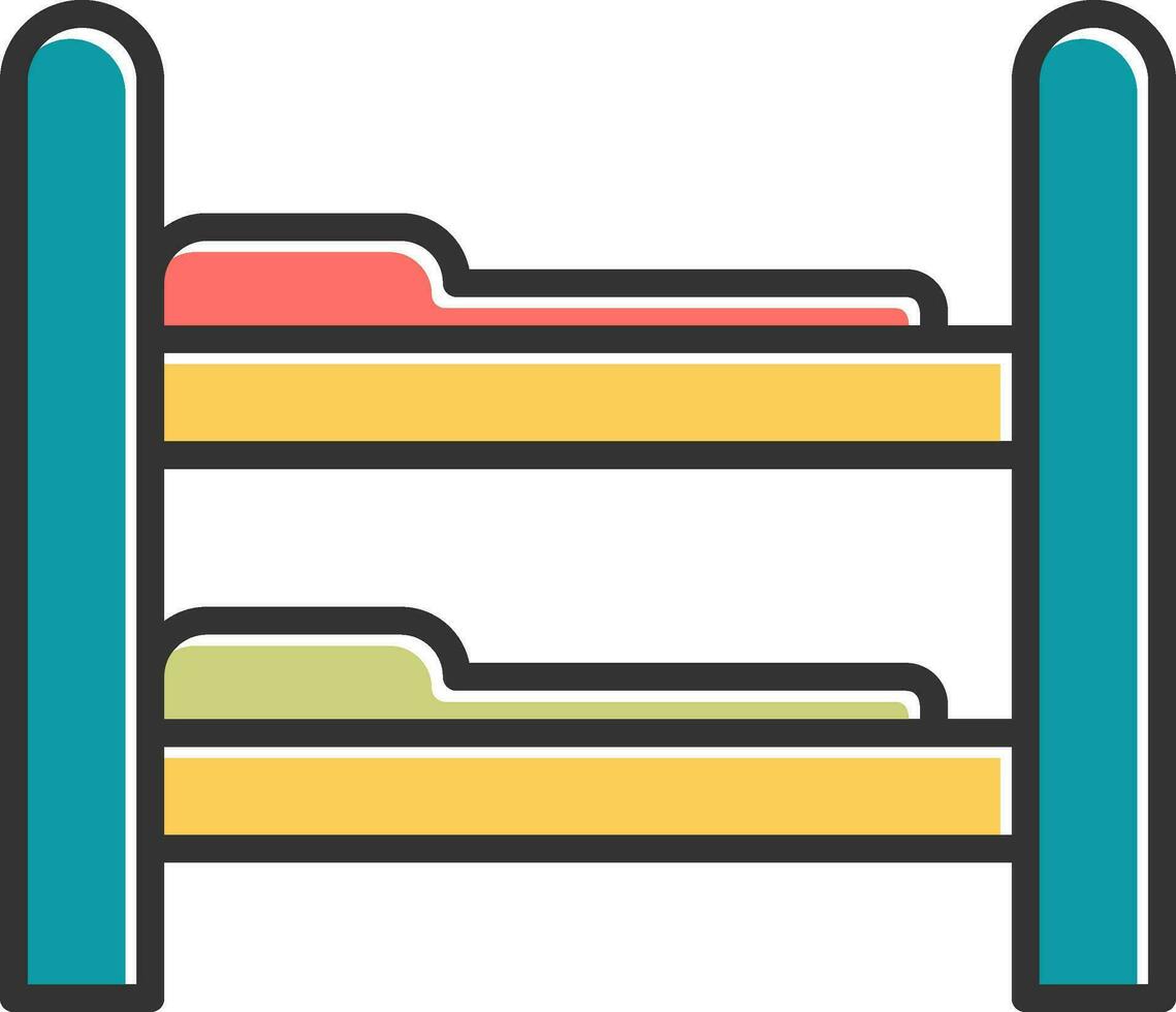 Bunk Bed Vector Icon