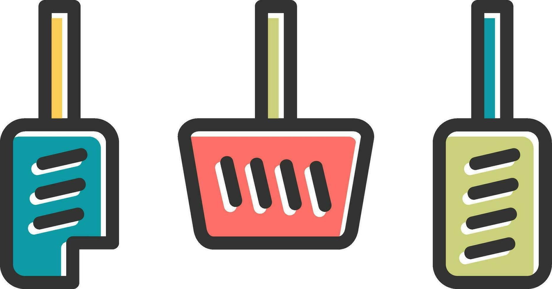 Car Pedals Vector Icon