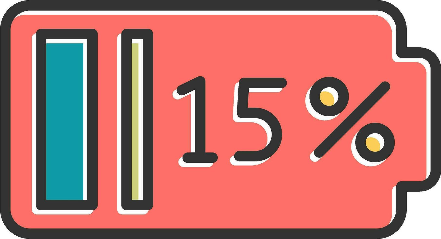 15 Percent Vector Icon