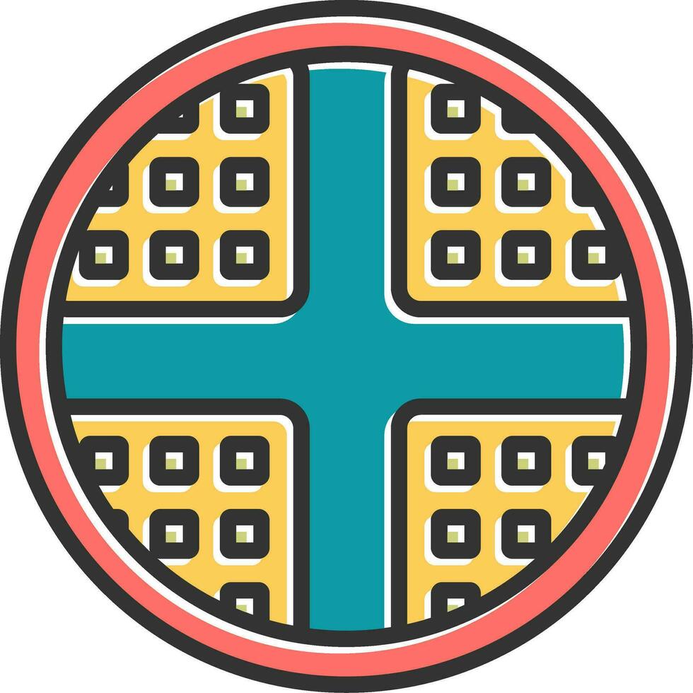 Waffle Vector Icon