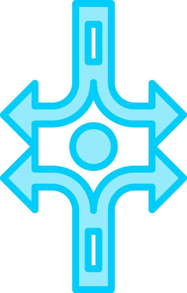 Crossroad Vector Icon