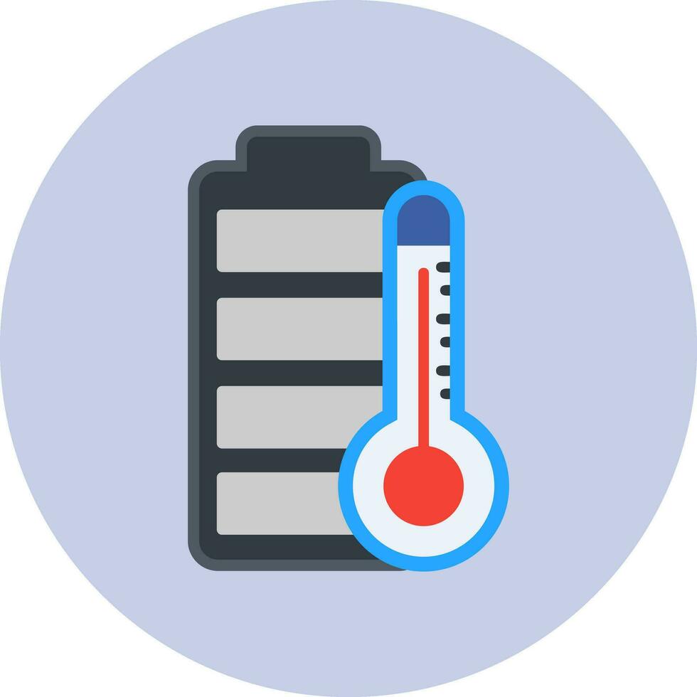 Battery Temperature Vector Icon