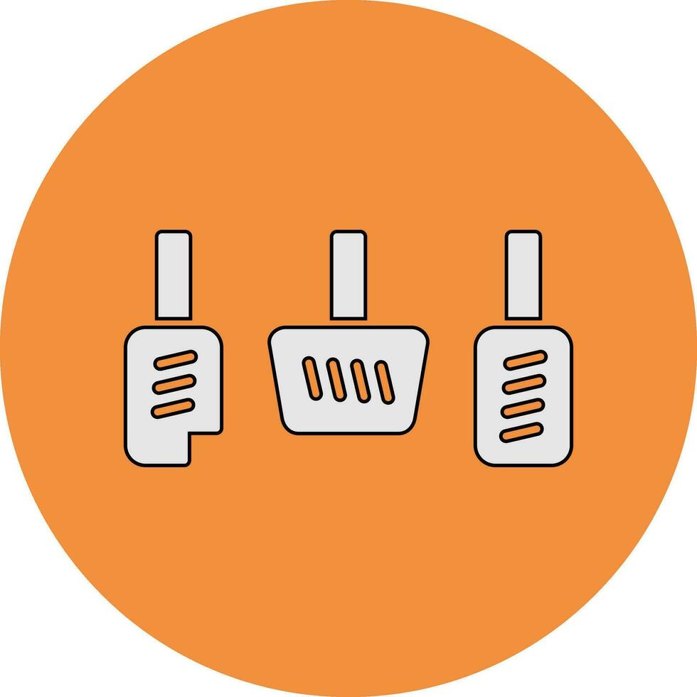 Car Pedals Vector Icon