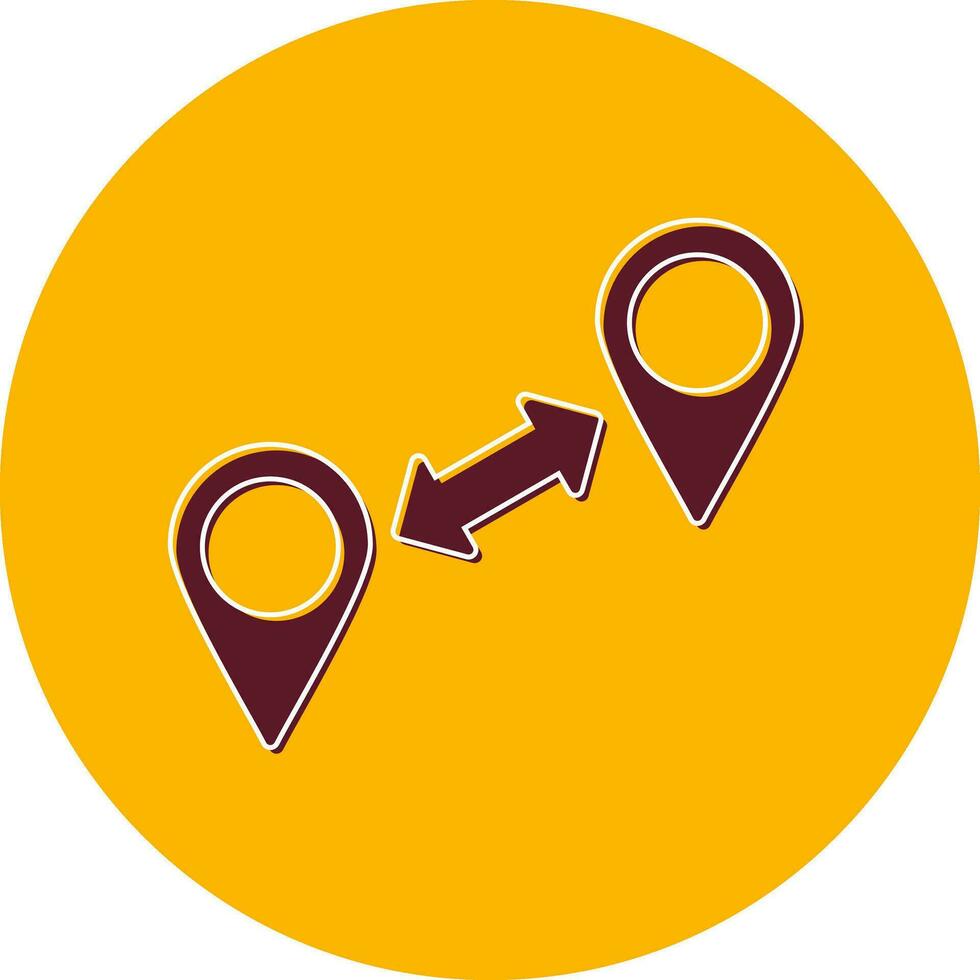 icono de vector de distancia