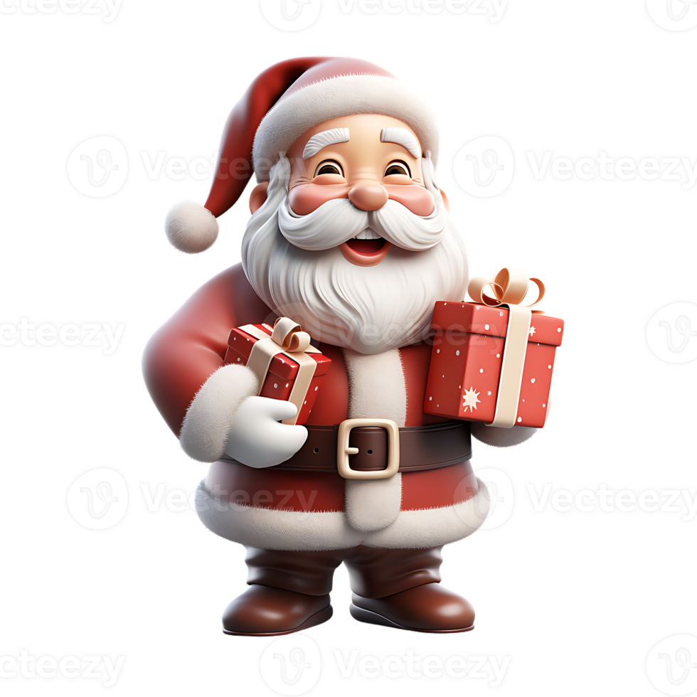 3d Santa Claus personaggio ,ai generativo png