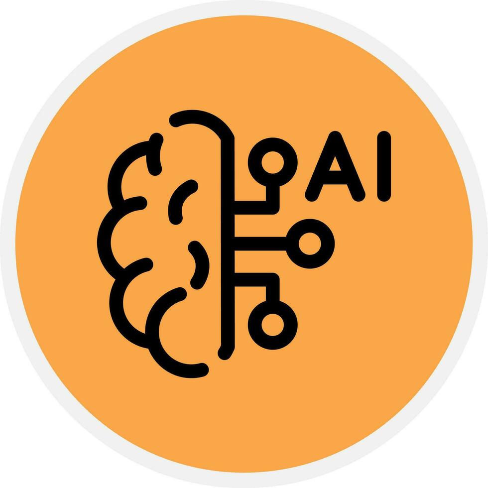 Artificial Intelligence Creative Icon Design vector
