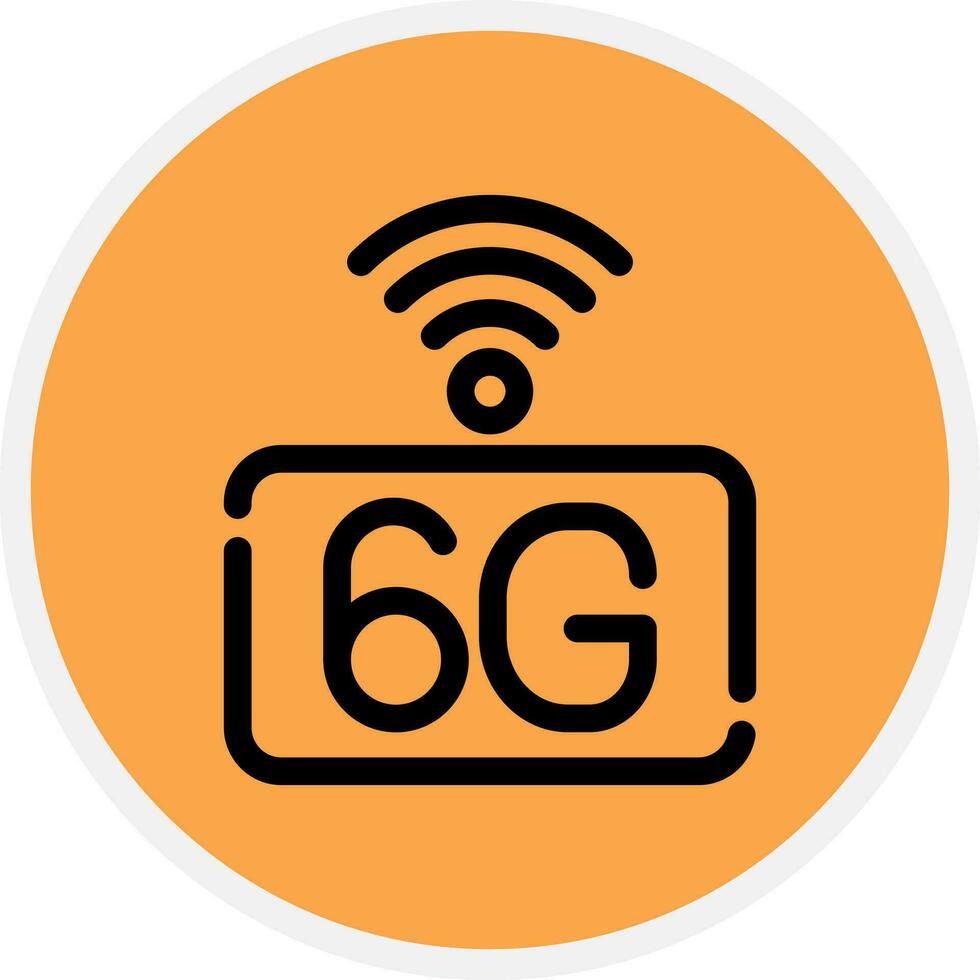 6G Network Creative Icon Design vector