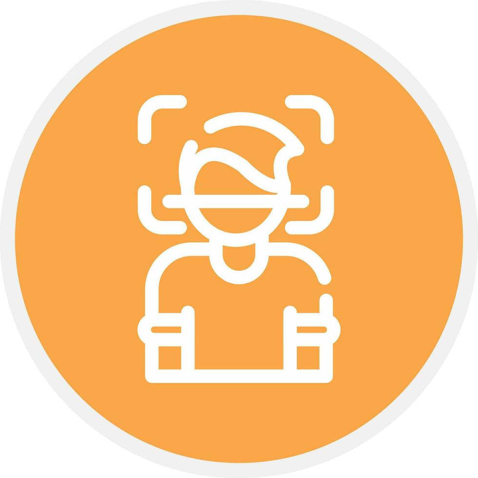 Face Scanner Creative Icon Design vector