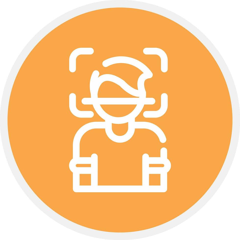 Face Scanner Creative Icon Design vector