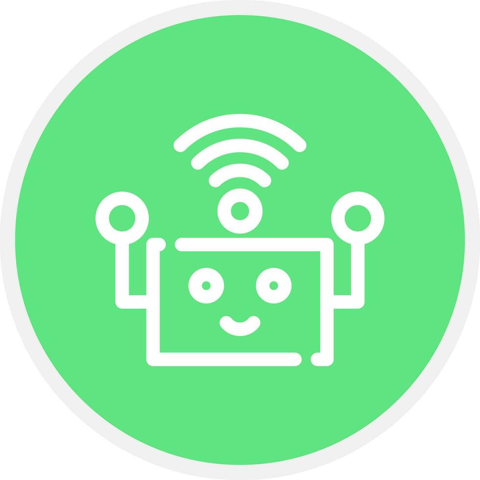 Robot Assistant Creative Icon Design vector