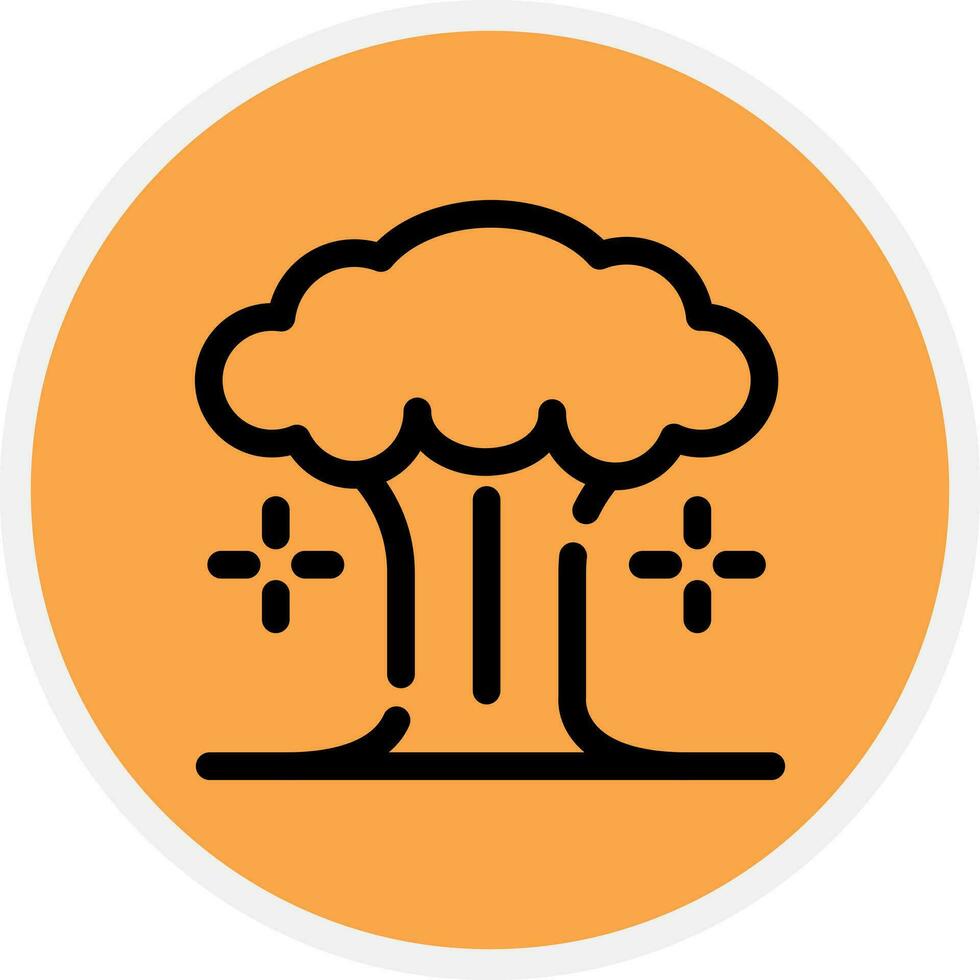Nuclear Explosion Creative Icon Design vector