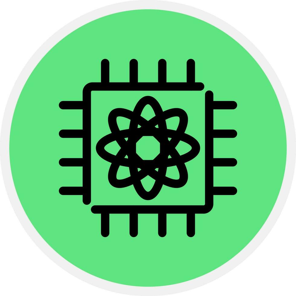Quantum Computer Creative Icon Design vector