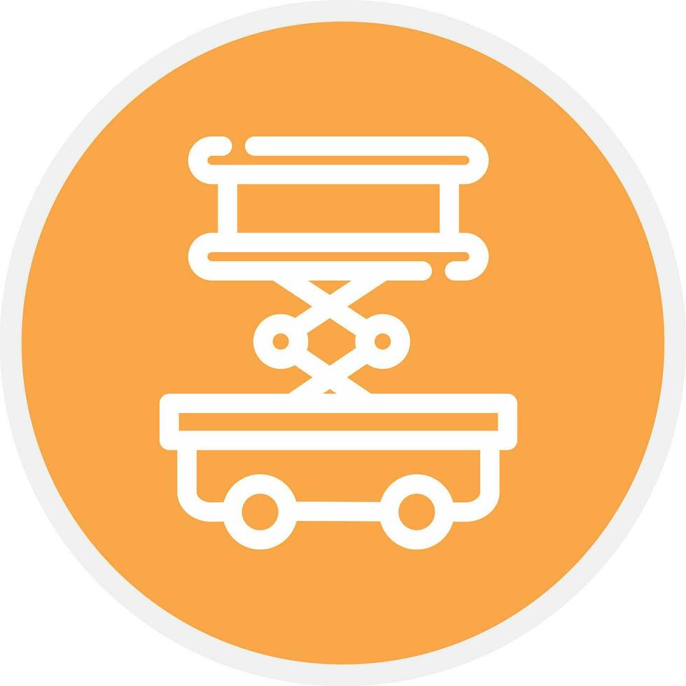 Scissor Lift Creative Icon Design vector