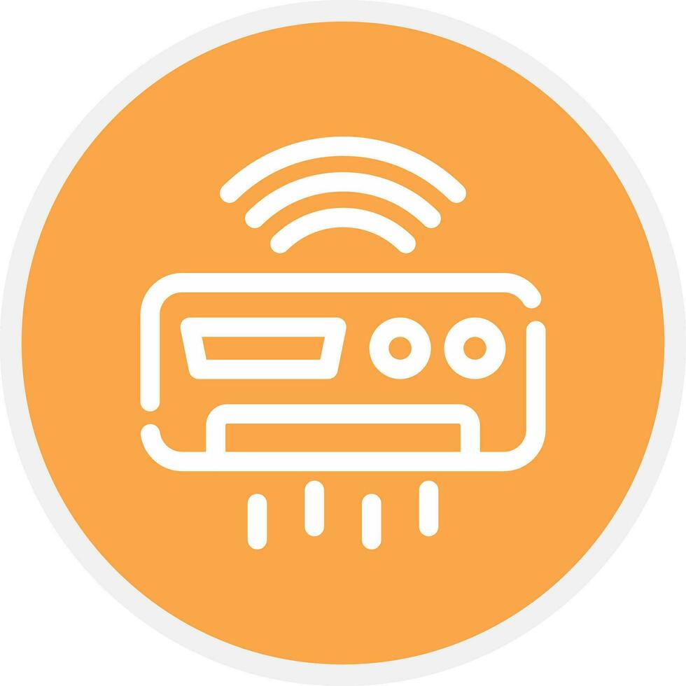 Smart Air Conditioner Creative Icon Design vector