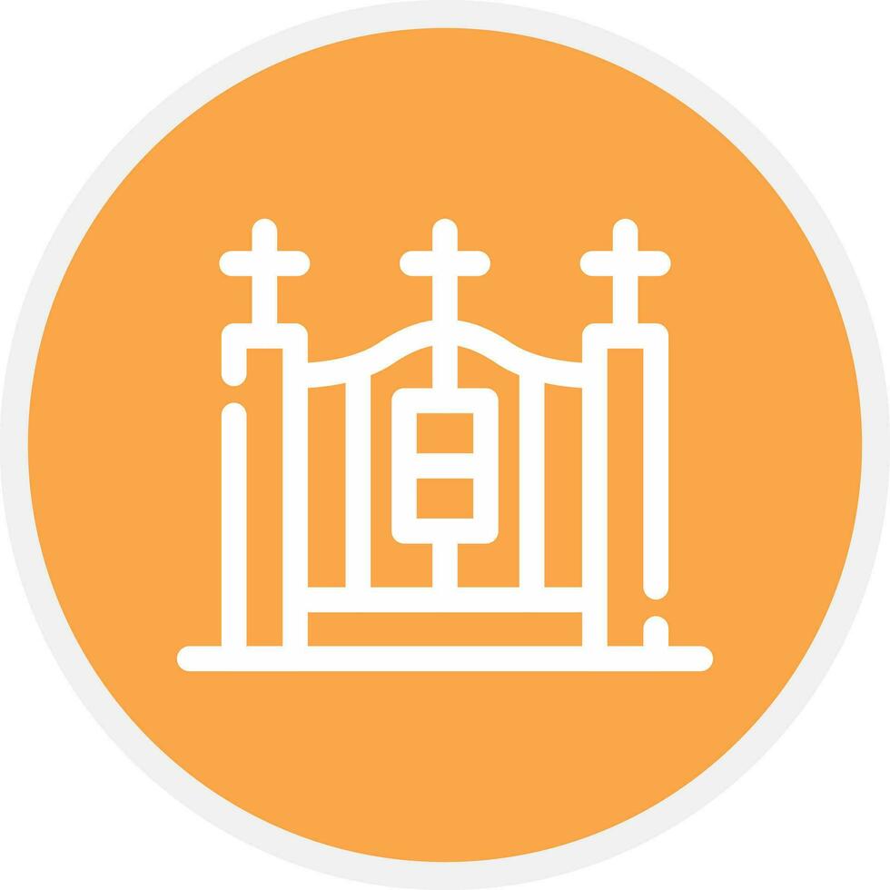 Cemetery Gate Creative Icon Design vector