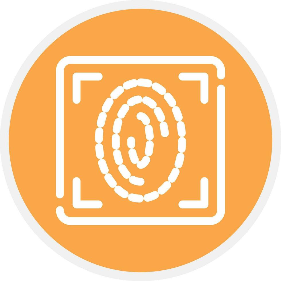 Fingerprint Scan Creative Icon Design vector