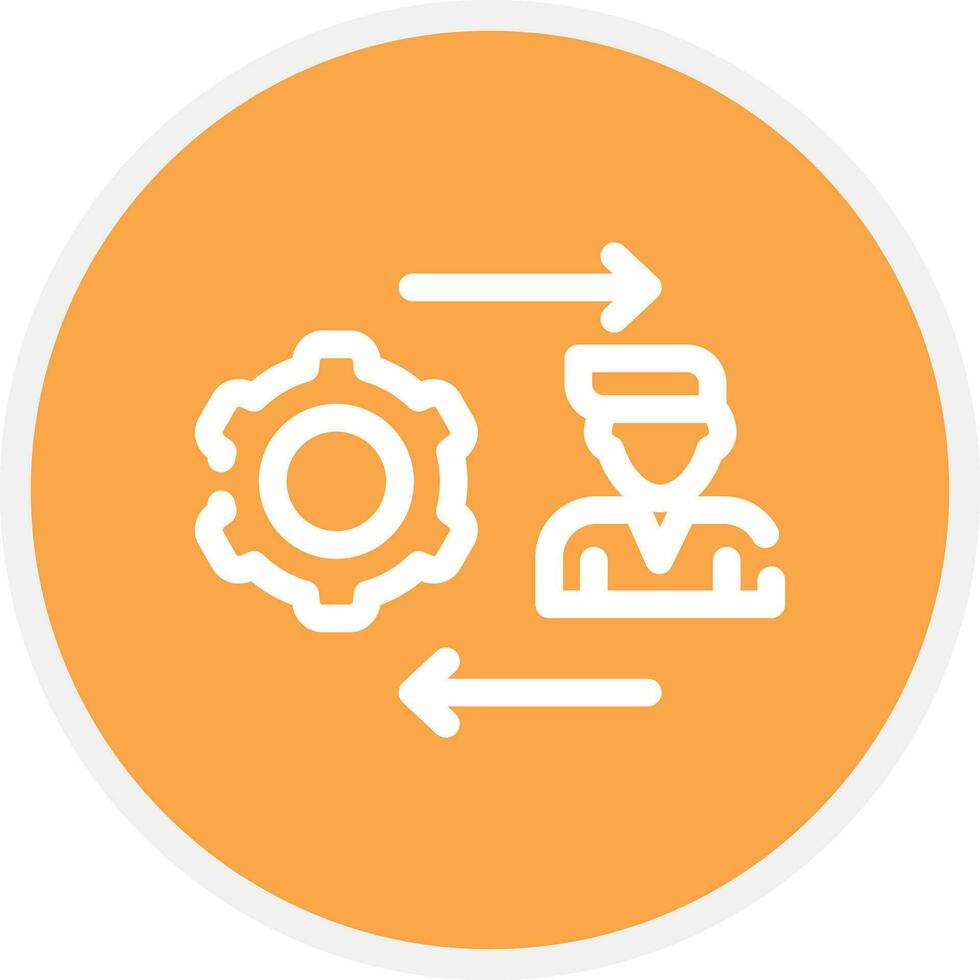 Machine to Person Creative Icon Design vector