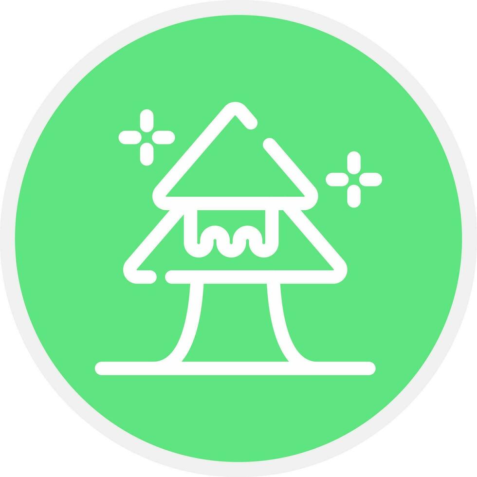 Snow Covered Tree Creative Icon Design vector