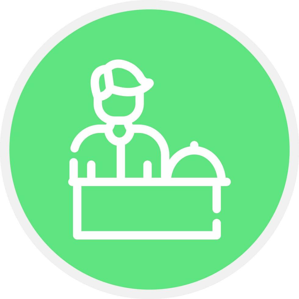 Food Vendor Male Creative Icon Design vector
