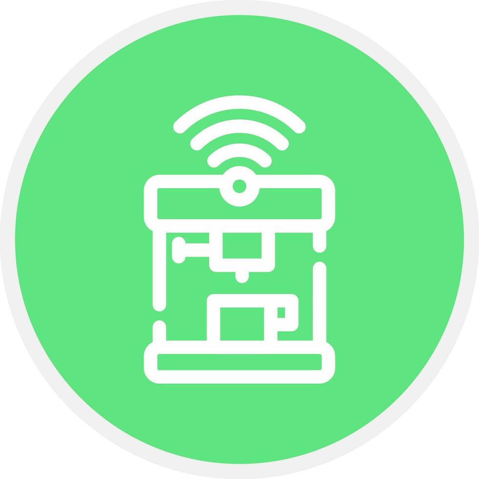Smart Coffee Machine Creative Icon Design vector