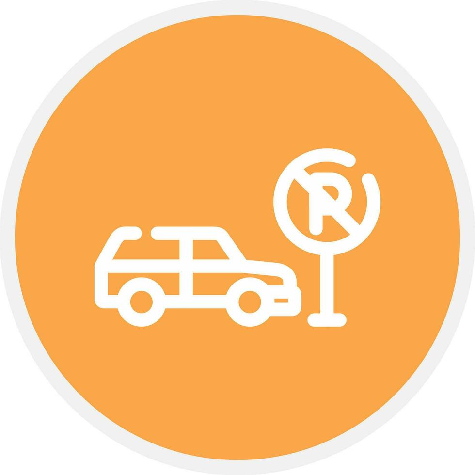 No Parking Creative Icon Design vector