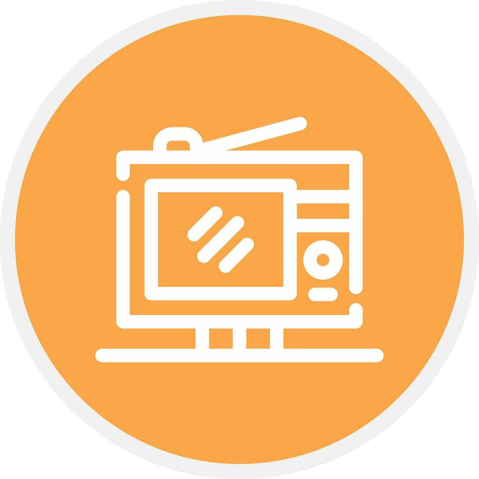 Digital Television Creative Icon Design vector