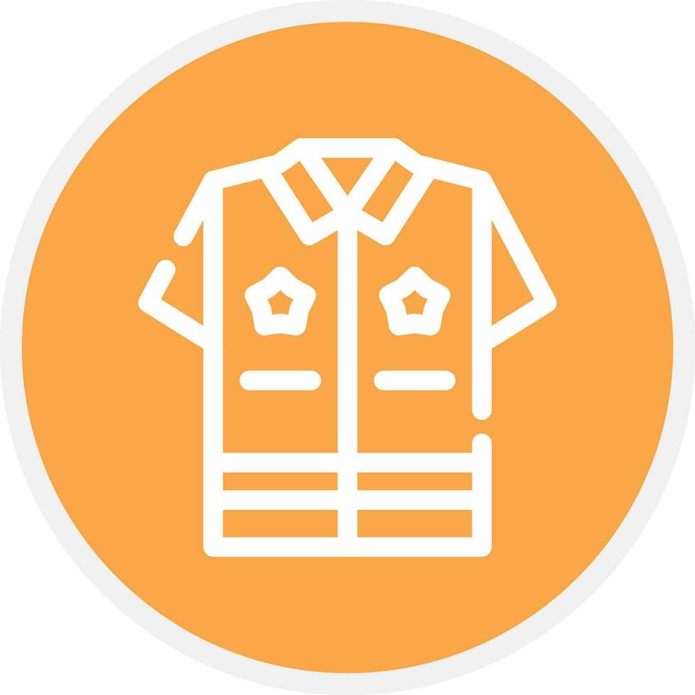 Police Uniform Creative Icon Design vector