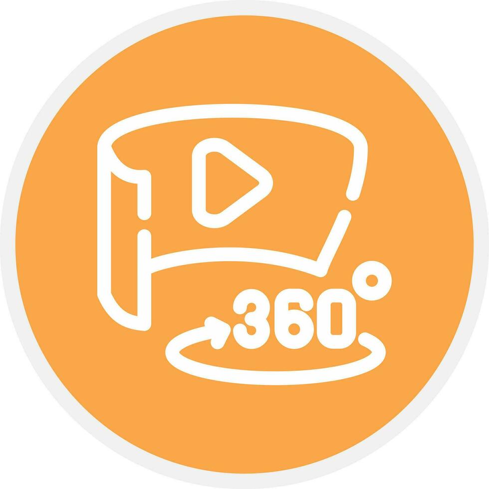 360 Degree Video Creative Icon Design vector