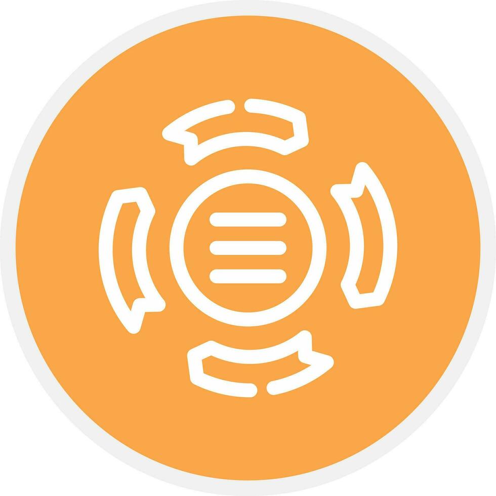 Circle Arrow Process Creative Icon Design vector