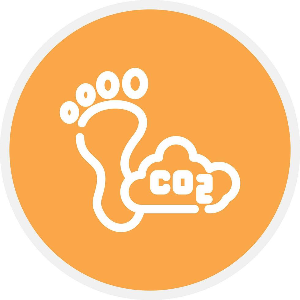 Carbon Footprint Creative Icon Design vector