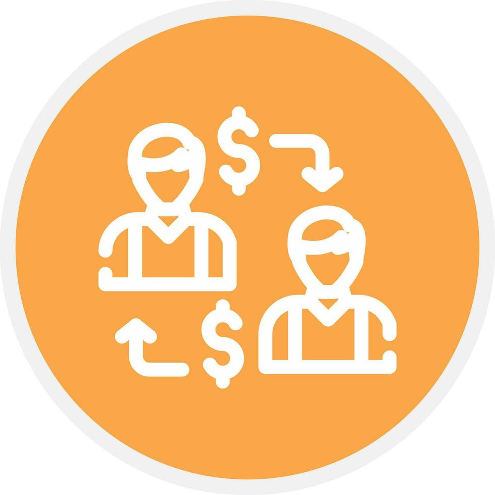 P2P Lending Creative Icon Design vector