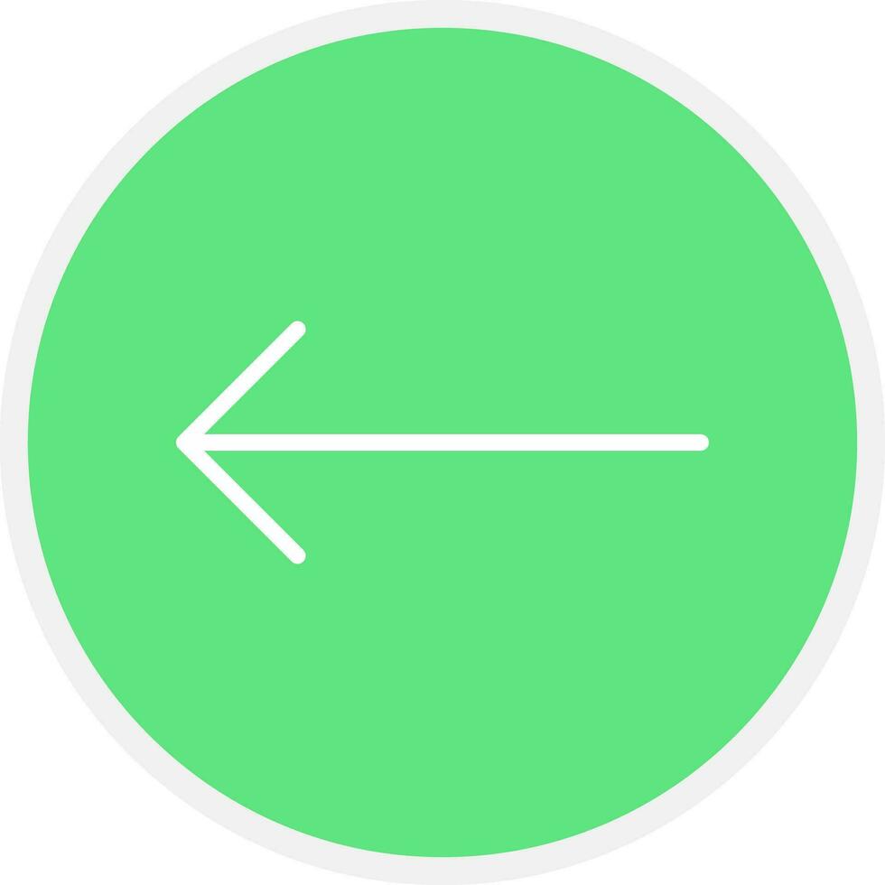 Left Arrow Creative Icon Design vector