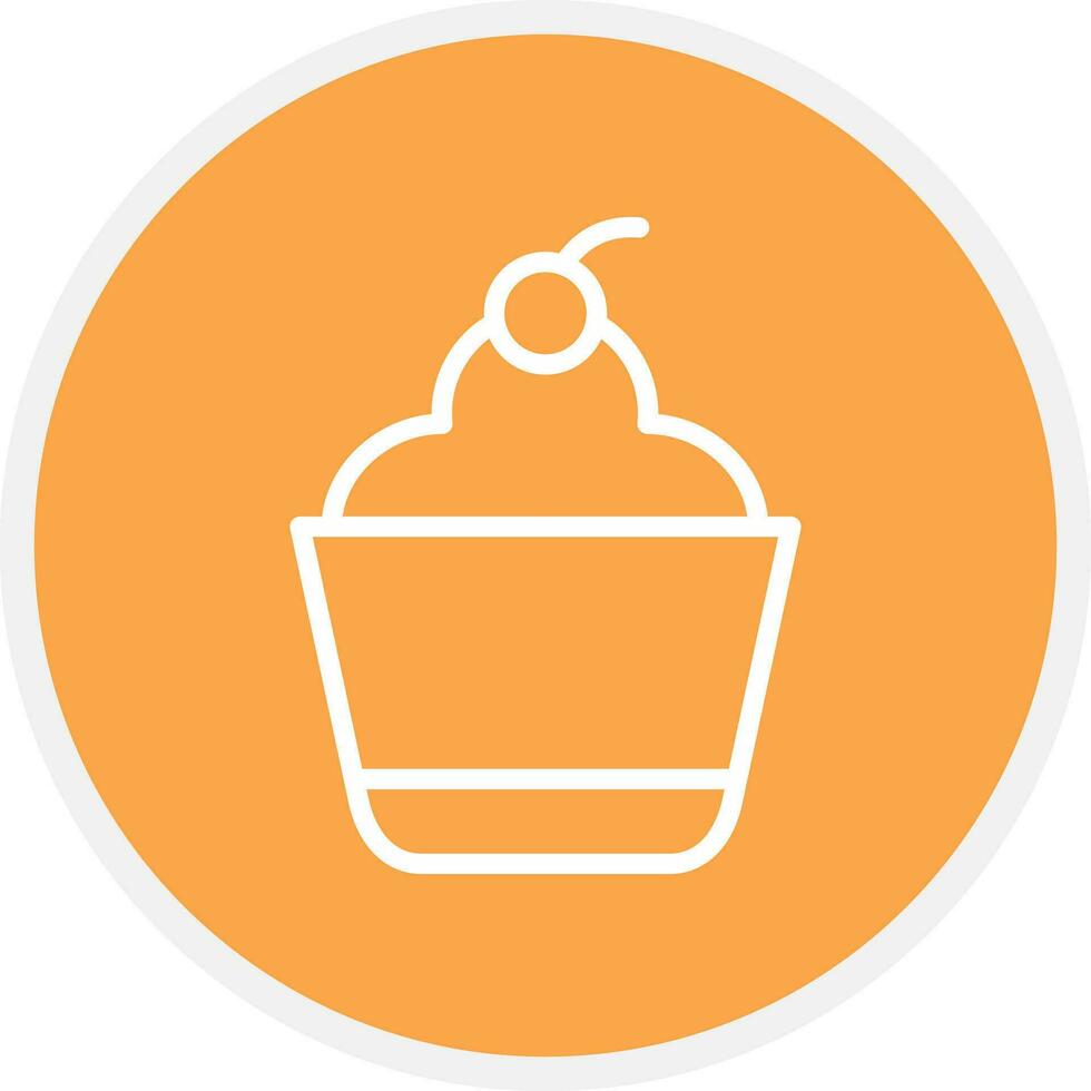 diseño de icono creativo de cupcake vector