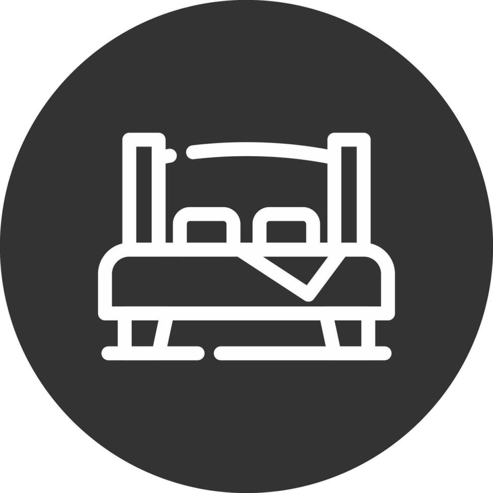 Double Bed Creative Icon Design vector