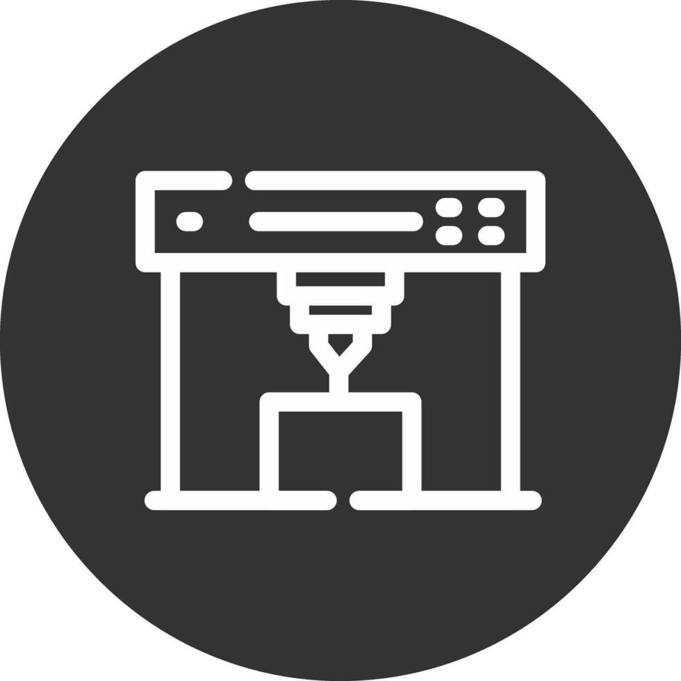 3d Printer Creative Icon Design vector