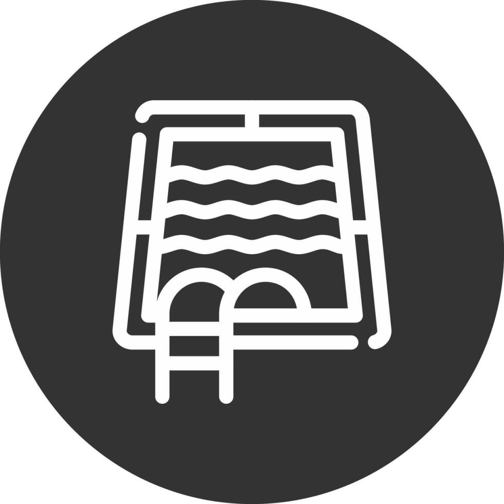 Swimming Pool Creative Icon Design vector