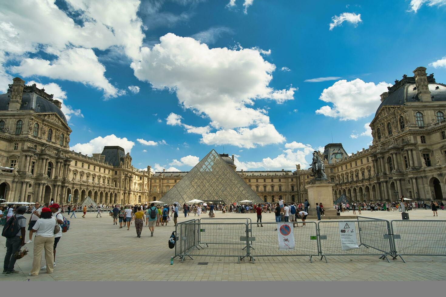 France, Paris 20.08.2023, Louvre Museum, is a national art museum, home to some of the most canonical works of Western art, including the Mona Lisa and the Venus de Milo photo