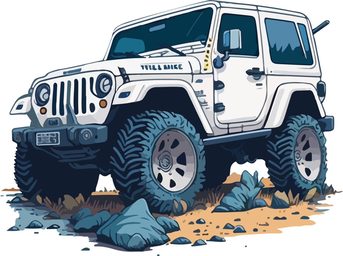 Jeep Auto Clip Art mit ai generativ png