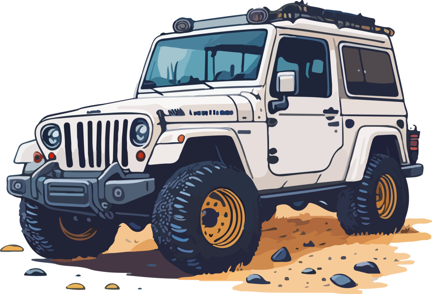 Jeep Car Clip Art with AI Generative png